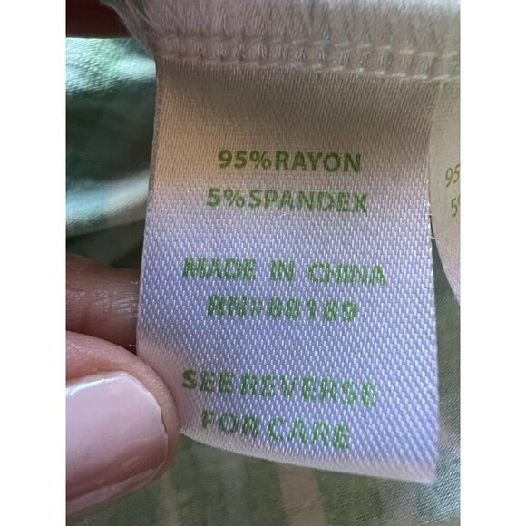 Lilly Pulitzer Maisy Finders Keepers green blue wrap dress v-neck L preppy - Picture 5 of 9